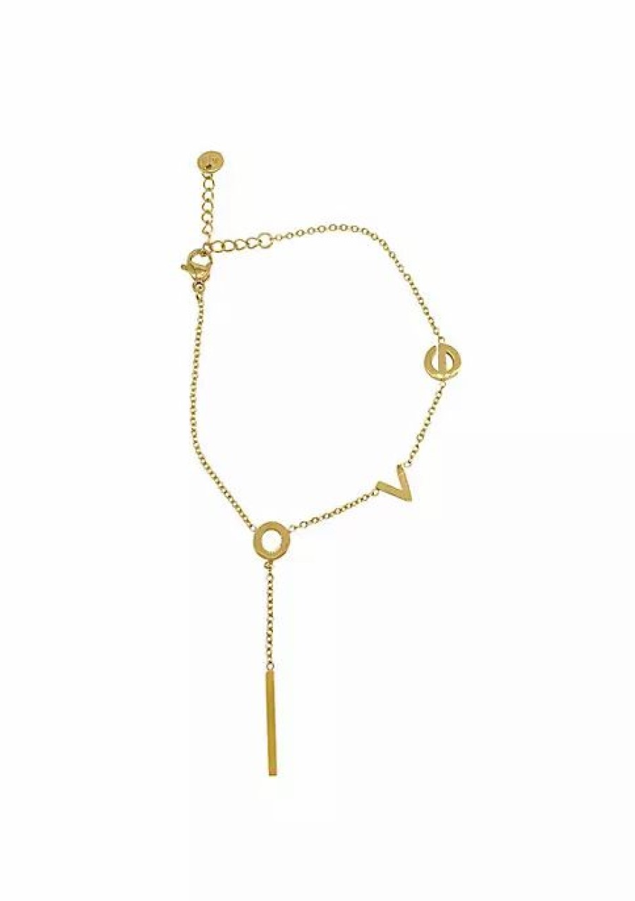 Jewelry * | Best Sale Adornia Love Bracelet Gold