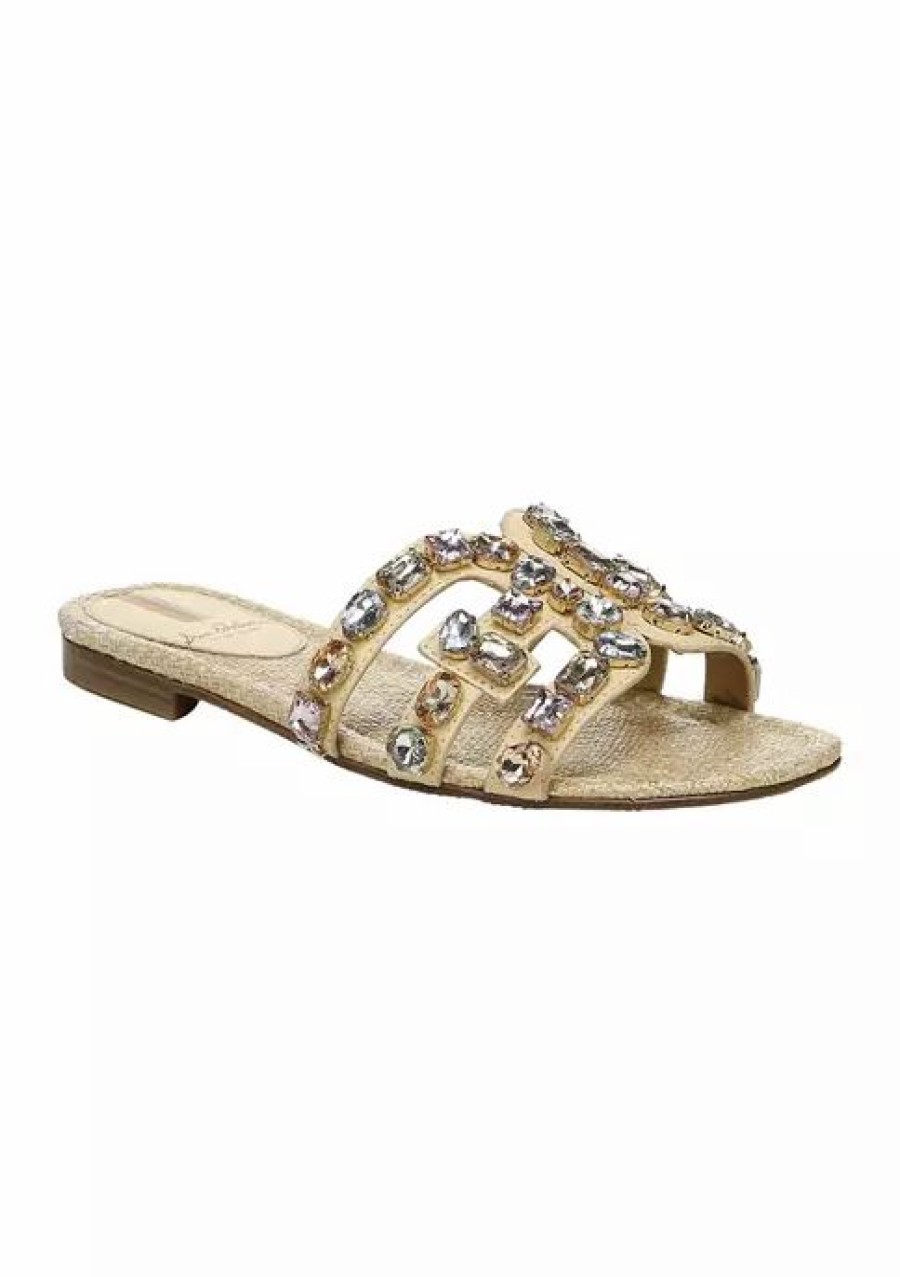 Shoes * | Cheap Sam Edelman Bay 16 Flat Sandals Eggshell