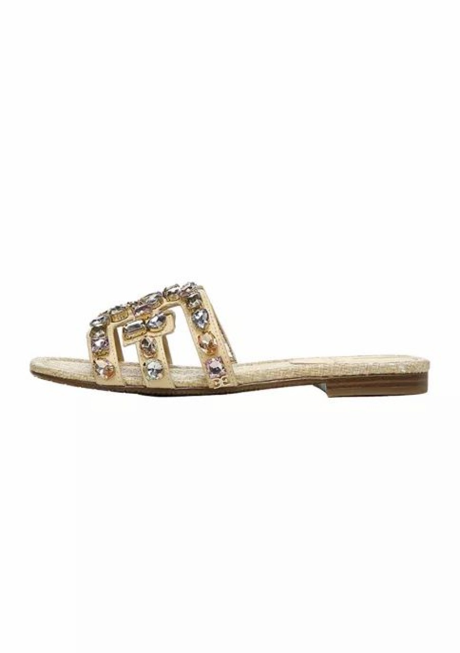 Shoes * | Cheap Sam Edelman Bay 16 Flat Sandals Eggshell