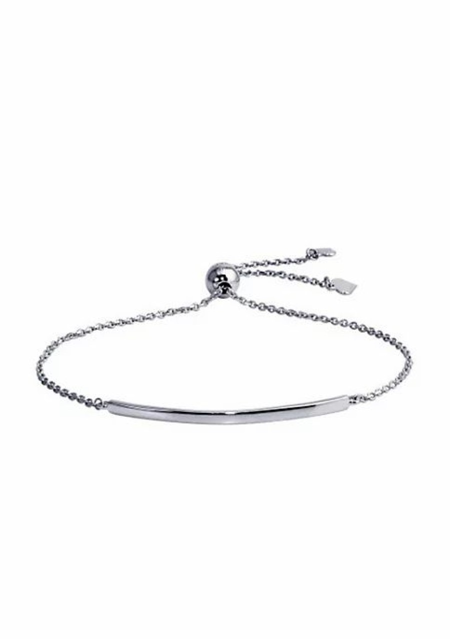 Jewelry * | Coupon Adornia Bar Lariat Bracelet .925 Sterling Silver