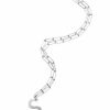 Jewelry * | Best Deal Adornia Initial Neckalce With Paperclip Link Chain White Rhodium .925 Sterling Silver