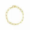 Jewelry * | Coupon Adornia Chunky Paper Clip Chain Bracelet Gold