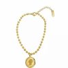 Jewelry * | Budget Adornia Beaded Bracelet With Coin Charm Gold