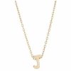 Jewelry * | Buy Adornia Intitial Necklace Yellow Plated Vermeil .925 Sterling Silver Gold